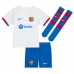 Camisa de Futebol Barcelona Ferran Torres #7 Equipamento Secundário Infantil 2023-24 Manga Curta (+ Calças curtas)